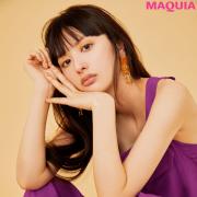鈴木えみさんがトライ！ パープルに合わせたビニール質感のアイメイク | lMAQUIA