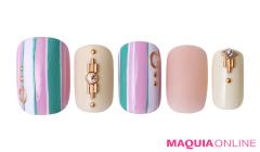 初夏を感じるストライプで、爽やかリュクスな「パステルカラー」ネイル | lMAQUIA