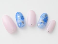 【365日ネイル】子どもの日にちなんで…青空マーブルネイルでお出かけ♪ |