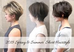 えり足のくびれで小顔みせ！夏の大人ショートヘアスタイル