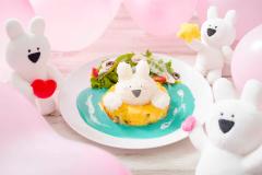 渋谷に「すこぶる動くウサギ」コラボカフェ、パステルカラーのゆめかわメニュー勢揃い