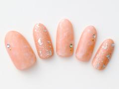 【365日ネイル】気持ちをオンモードにシフトする…まろやかベージュマーブルネイル |