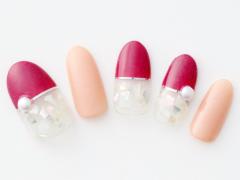 【365日ネイル】パーティネイルは品よく華やかに…ローズピンクがアクセントのお呼ばれネ