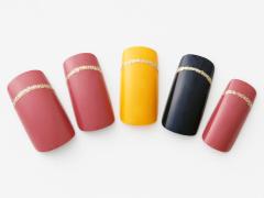 【365日ネイル】一見フレンチ!?ラインで秋色カラフルネイルにリズムを作って♪ |