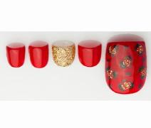 大人のフットネイル【14選】│時には…ド派手カラーやデザインで冒険！ビビッドカラー・ビ