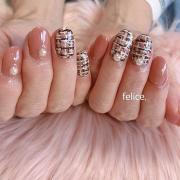 フェミニンな冬ネイルはお任せ！ツイードネイルデザイン集 -