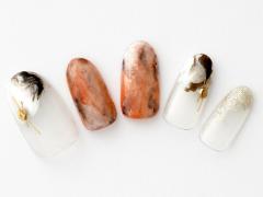 【365日ネイル】成人式にあやかって！マーブル模様で作る和モダンネイル |