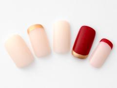 【365日ネイル】やる気の出る赤をアクセントにしたランダムフレンチネイルで後半戦をスタ