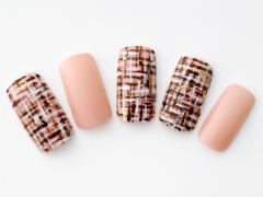 【365日ネイル】軽やかツイードのベージュネイルで2月を駆け抜けて！ |