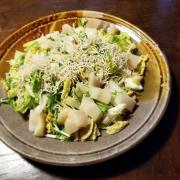 鍋の余り具材＋帆立で美味しくヘルシー！【白菜と水菜、帆立のあっさりサラダ】Today̵
