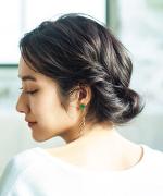簡単ヘアアレンジ｜動きとヌケ感、豊かなボリューム感の「サイド先ねじりギブソンタック