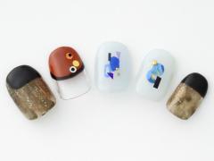 【365日ネイル】上級者な配色でも…抜け感のあるペールブルーですっきりと｜クリムトネイ