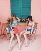 ゆんころ＆坂本礼美、水着姿でセブ島の“まるごとインスタ映え”スポットへ