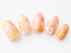 【365日ネイル】イエローミックスが今年顔♪おしゃれな春色マーブルネイル |