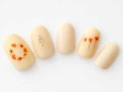 【365日ネイル】休日はパステルイエロー×オレンジのほっこりトーンでリラックス♪ |