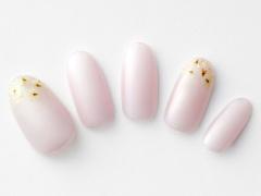 【365日ネイル】可憐に涼やかに…ペールピンクの小花フレンチネイル |