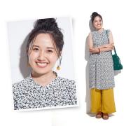 【GUコーデ×似合うヘアアレンジ】街散策を楽しむ日は、トレンドをちりばめた辛口スタイル