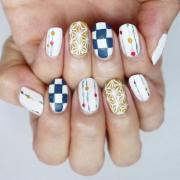 浴衣に合う！涼し気夏の和柄ネイル【ギ☆のセルフネイル手本帖】 |