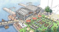 東京・日の出ふ頭に「Hi-NODE」船客待合所＆レストランから成る海辺の新施設