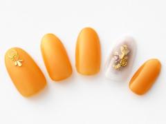 【365日ネイル】明るいオレンジで爽やかに艶やかに…ほんのりオリエンタルなライトオレン