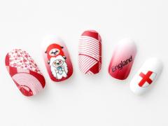 【365日ネイル】ラグビー発祥のイングランドらしく…気品高い赤ネイル｜ラグビーW杯ネイル