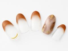 【365日ネイル】ほんのりアニマルで旬カラーを格上げ！　流行のブラウンフレンチネイル