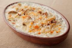 大麦ときのこのもちもちグラタン|＠ビューティーガール