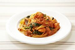 【美肌メニュー】サーモンとほうれん草のトマトクリームパスタ|＠ビューティーガール