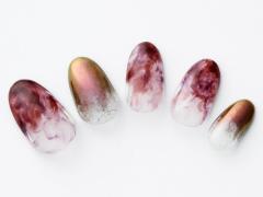 【365日ネイル】塗りかけ＆かすれペイントでドラマティックに…印象的な手元を作る変形グ