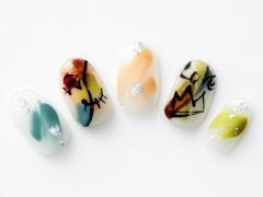 【365日ネイル】ラフなアートで芸術の秋を堪能♪ ペイント塗り＆油性ペンで描く絵画風ネイ
