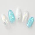 【365日ネイル】夏を迎える準備を…奥行きのあるクリアブルーネイル |