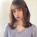 シースルーバング×柔らかカールの色っぽハイレイヤー |
