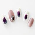 【365日ネイル】モードな印象を軽やかに…こなれた感のあるパープルネイル |
