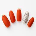 【365日ネイル】手元も“衣替え”の準備を…オレンジ×マットアニマルネイル |