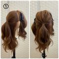 ゴムだけで即完成！ミディアムヘアでもOK！くるりんぱでつくるフェミニン編み下ろしアレン