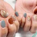 垢抜けてみえる♡「寒色×暖色」のオシャレなネイルデザイン10選 -