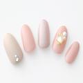 【365日ネイル】やわらかい雰囲気で女子らしさ全開に♪ベージュ〜ピンクトーンのレイヤー