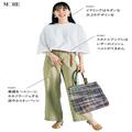【骨格ナチュラル】白Tの着こなしは“抜け感”を重視！ 大ぶりアクセやバッグを活用 | ファ