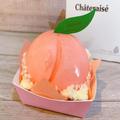 桃のビジュアルたまらん！シャトレーゼの「桃ケーキ」味も大満足だった。 -