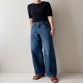 体型カバー効果すごっ！GUの「2490円デニム」ゆったりシルエットが今っぽくてかわいい〜！