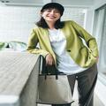 【今日のコーデ】週始めはTシャツコーデに新しいライムグリーンのノーカラージャケットで