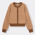 【GU】590円は破格…！レトロ柄カーディガンのお手本コーデ - ビューティーガール