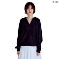 衿つきニットの着回しコーデ。丸メガネ×イヤカフ×スカーフでこなれ感 | ファッション（コ