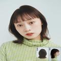 【春ヘアスタイル】丸顔に似合うミディアムくびれヘア。輪郭が自然とすっきり見え | ビュ