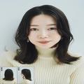 【春のヘアスタイル】たまご型顔に似合うくびれセミロング。スタイリッシュで色っぽい印