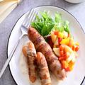 おうちでカフェ風ワンプレートランチ♡肉巻きソーセージのジンジャーマヨソース添え - ビ