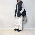 ビッグシルエットがおしゃれ！【GU】スーパーワイドカーゴパンツは甘辛に使えてシェアもで