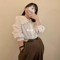 オシャレさん絶賛！【GU】大きめ襟が可愛いヴィンテージ風ブラウス - ビューティーガール