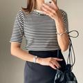 ユニクロのバズりトップスがめちゃ使える！30代女子は絶対買って！夏のボーダー旬コーデ