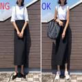 おしゃれに見えないのは着こなしのせい！夏の「黒スカート」大人の野暮ったNG＆正解OKコー